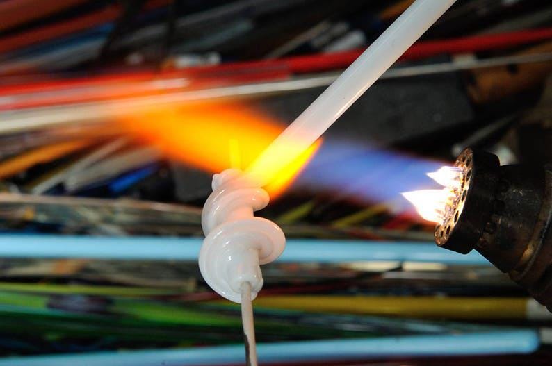 a close up of a light that is on a stick