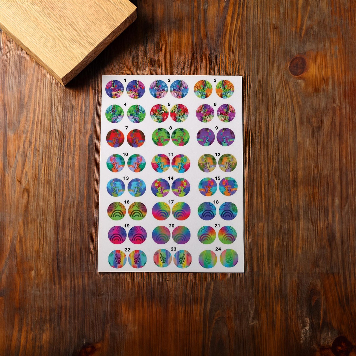 Decals, Circle Ceramic decals - Enamel Decal - Fusible Decal - Glass Fusing Decal ~ Waterslide Decal - 3005