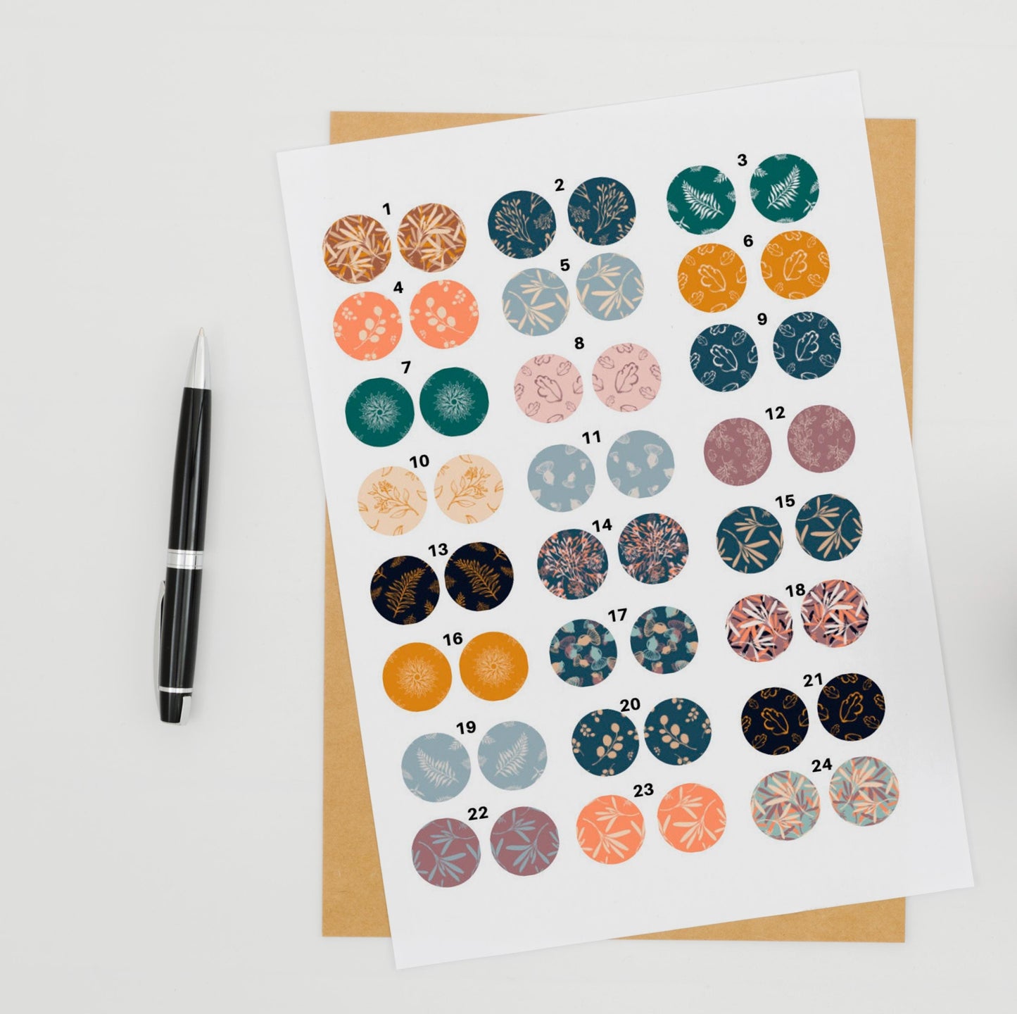 Decals, Circle Ceramic decals - Enamel Decal - Fusible Decal - Glass Fusing Decal ~ Waterslide Decal 5001