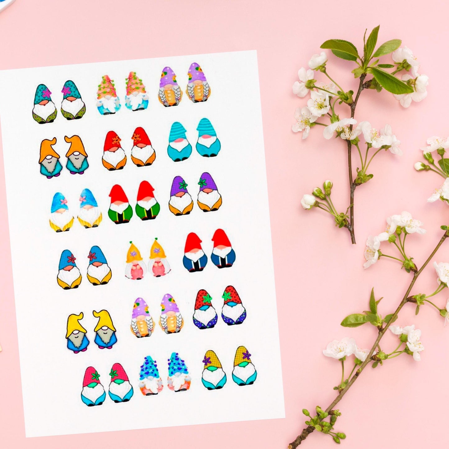 Decals, Gnome Ceramic decals - Enamel Decal - Fusible Decal - Glass Fusing Decal ~ Waterslide Decal 4021