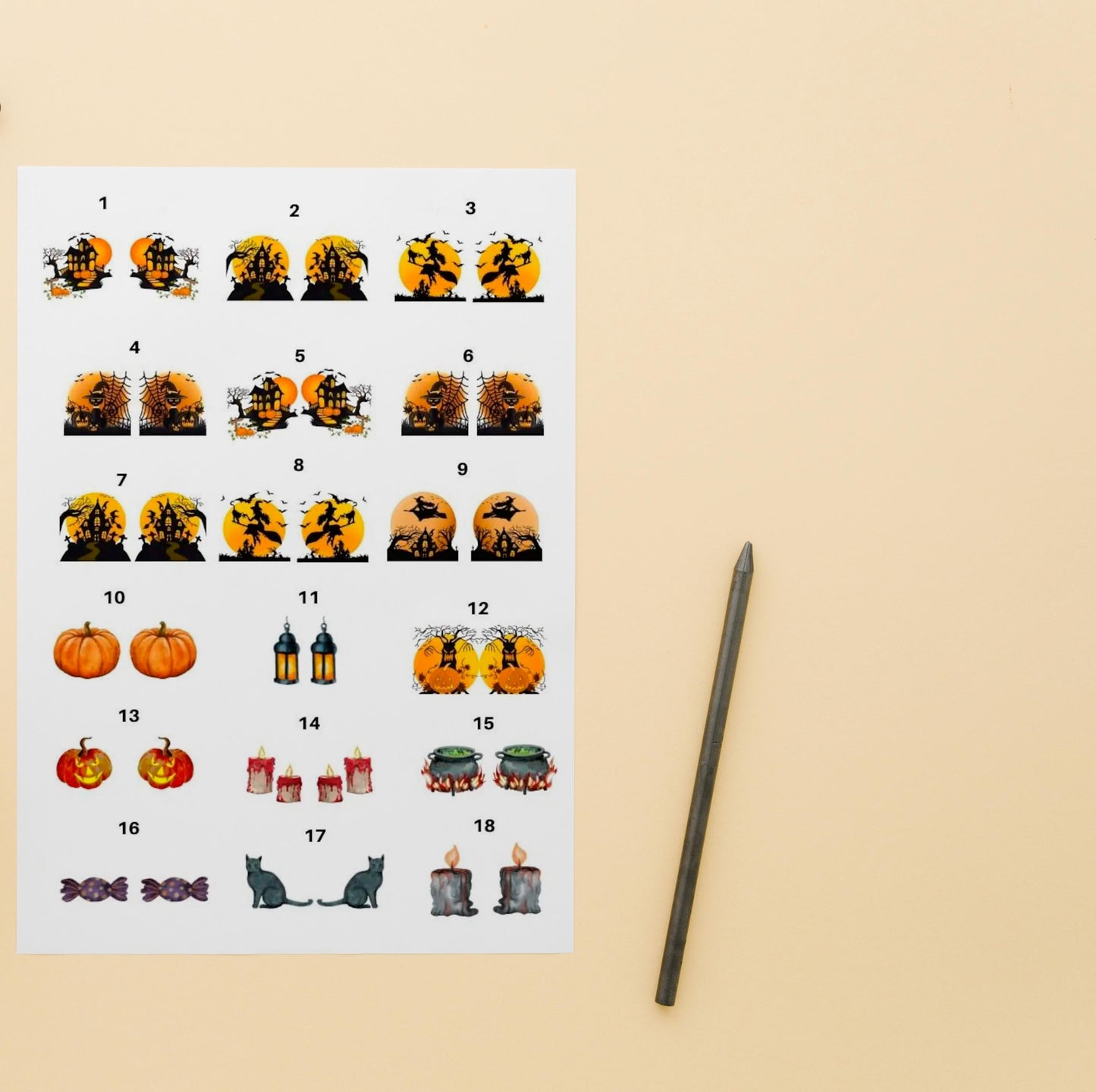 Decals, Halloween - Ceramic decals - Enamel Decal - Fusible Decal - Glass Fusing Decal ~ Waterslide Decal 6004