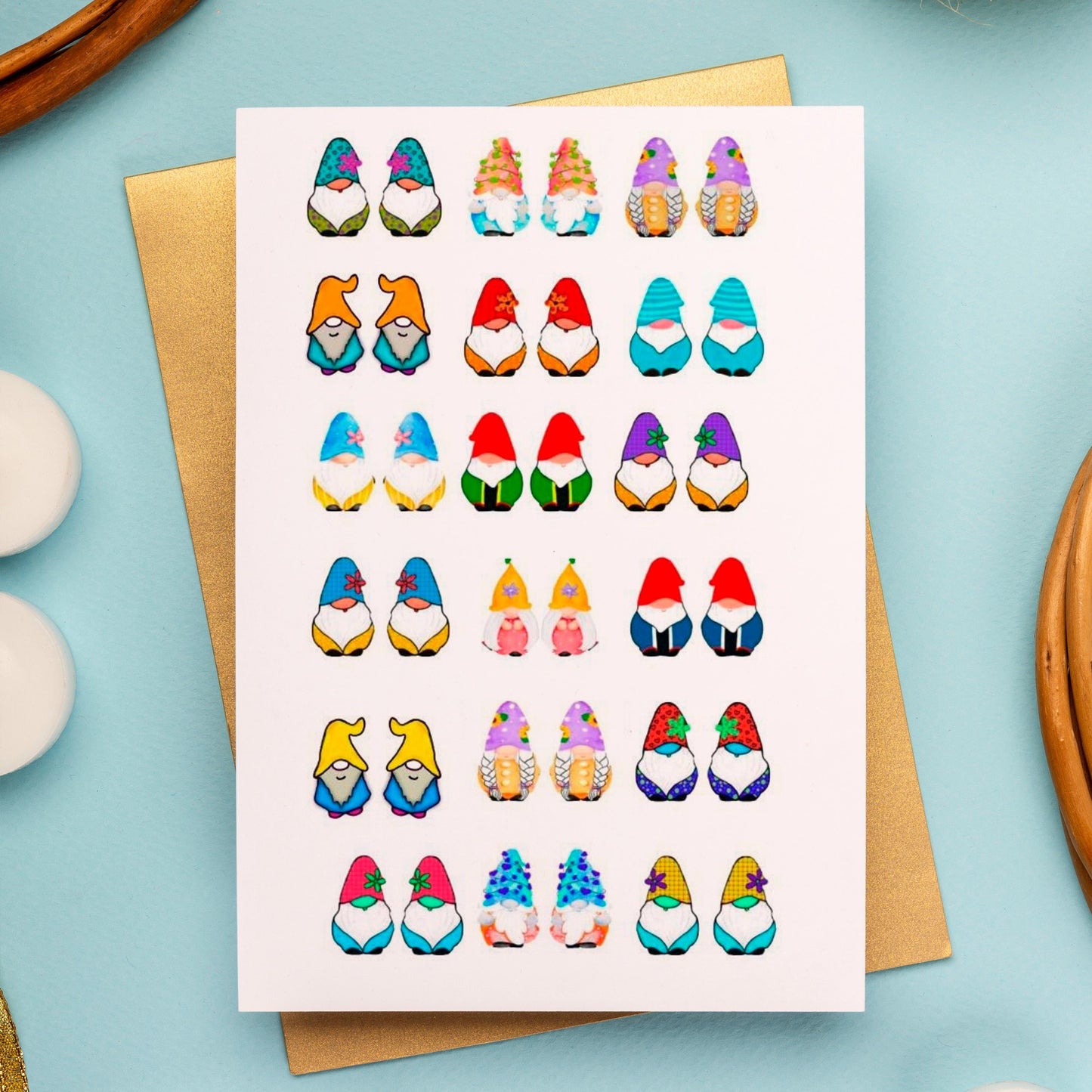 Decals, Gnome Ceramic decals - Enamel Decal - Fusible Decal - Glass Fusing Decal ~ Waterslide Decal 4021
