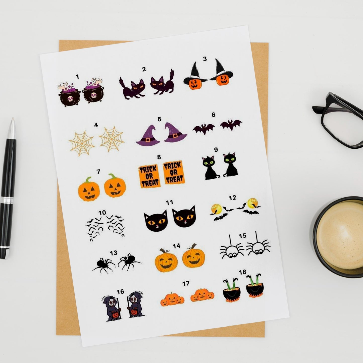 Ceramic Halloween Decals, Fusible Enamel Glass Fusing Decal, Waterslide Decal 6005