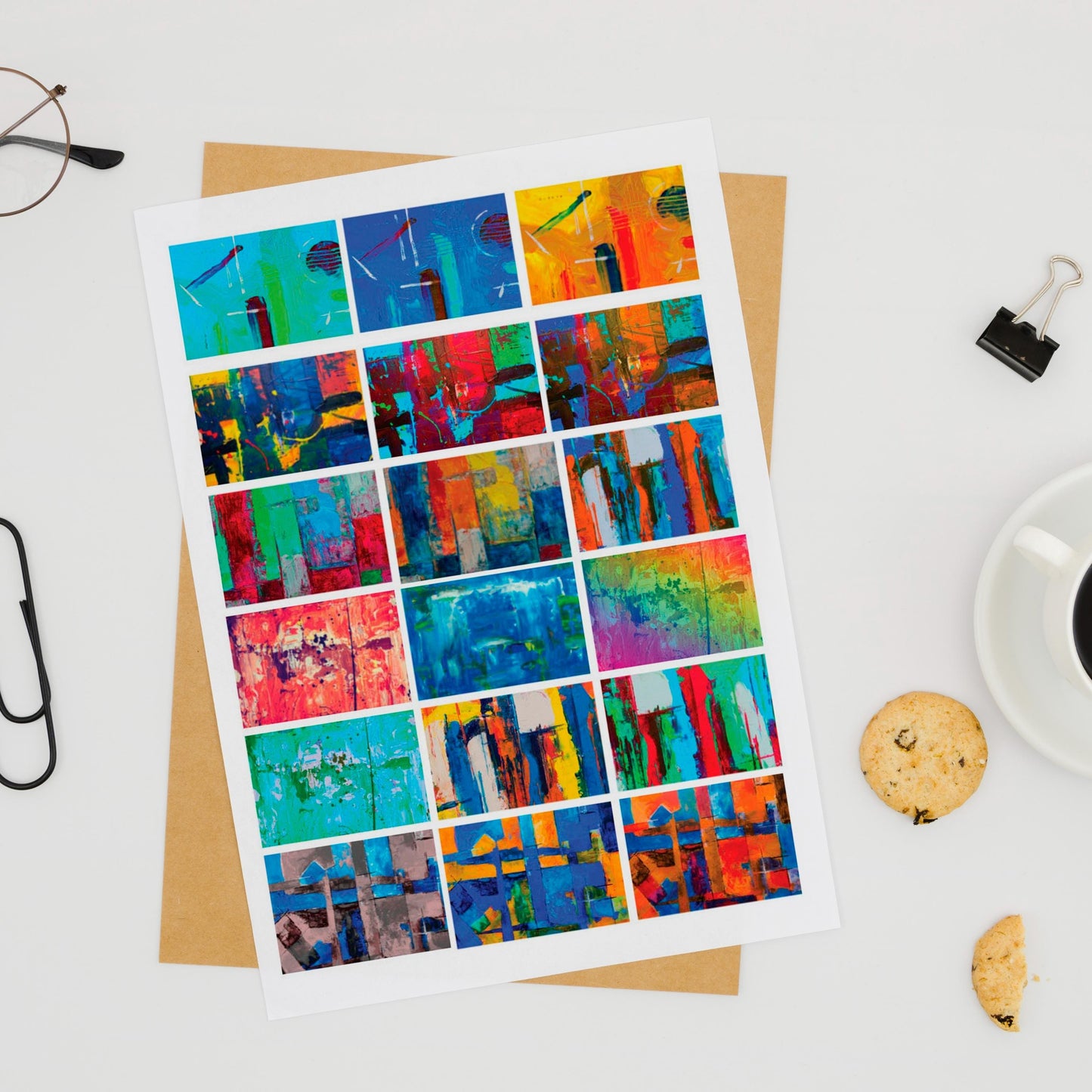 Decals, Abstract Ceramic decals - Enamel Decal - Fusible Decal - Glass Fusing Decal ~ Waterslide Decal - #3002