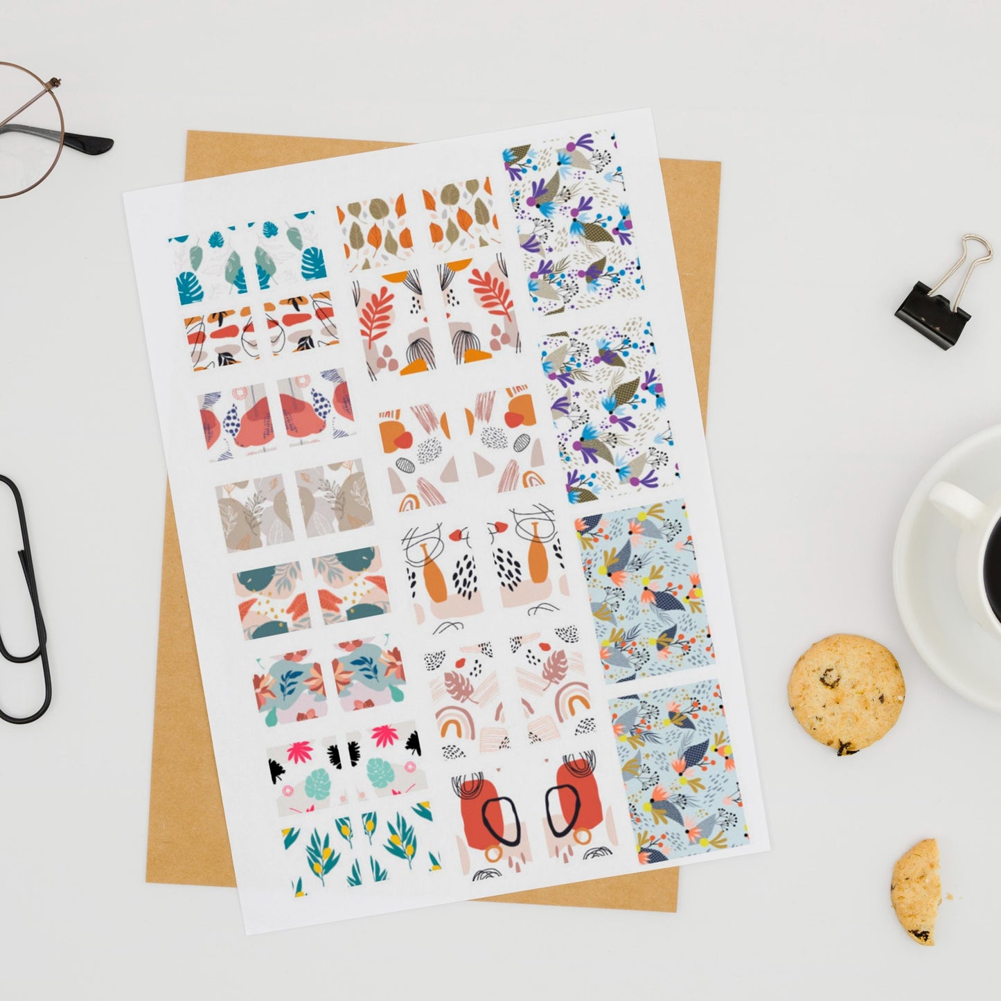 Decals, Abstract Ceramic decals - Enamel Decal - Fusible Decal - Glass Fusing Decal ~ Waterslide Decal - 5002