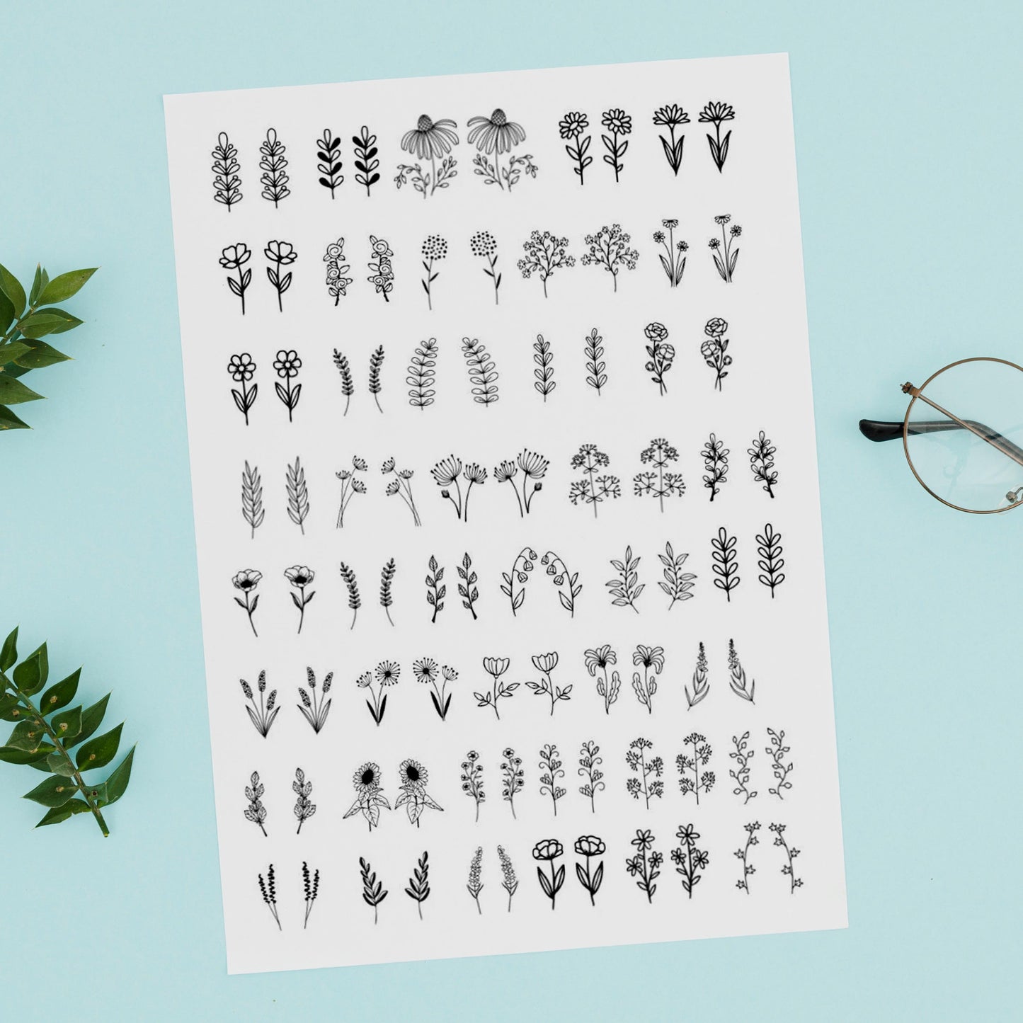Country Garden Floral & Botanical Decals, Image Transfer, Ceramics and Glass Decals, Waterslide Decals, Enamel Surface Design
