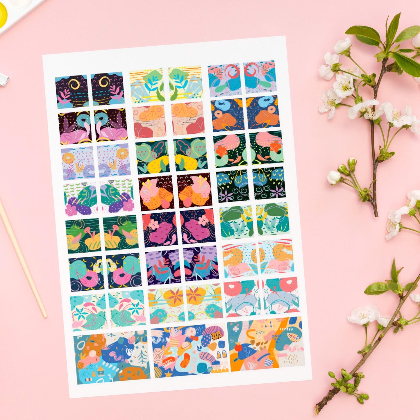 Abstract Art Ceramic and Enamel Decals, Glass Fusing Decals, Waterslide Image Transfers, Handcrafting Jewelry