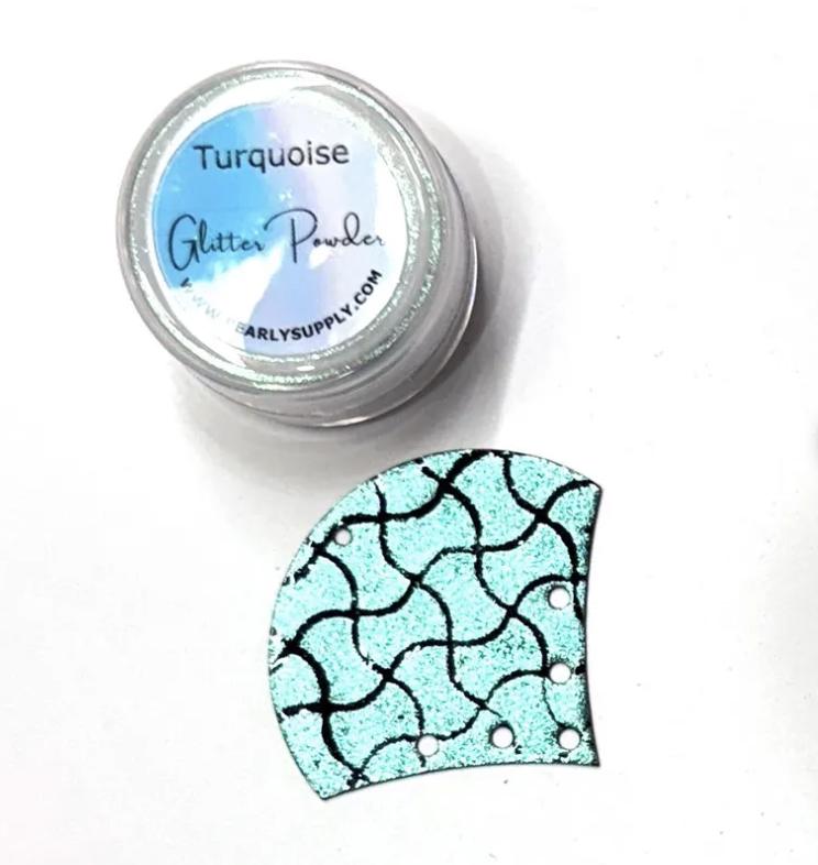 Blue Chameleon Glitter Powder - LEAD FREE- Iridescent Shifting Colors for Art, Enameling, and DIY Projects