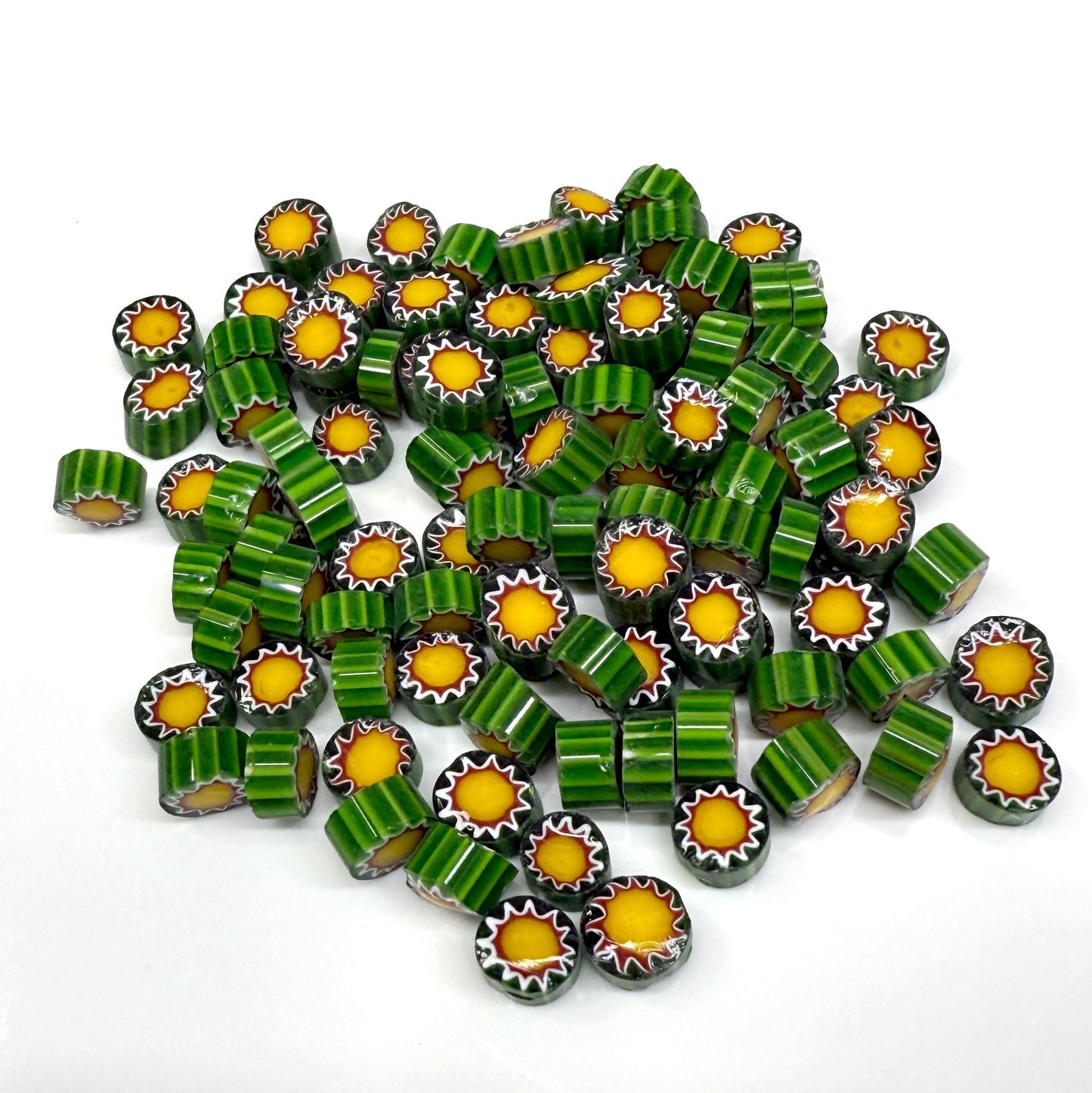 Glass Murrini – 1oz (28g) | COE 104 | Lampwork, Enameling, Fusing, Jewelry Supplies - M621 - between 90-140 pcs 5-6mm