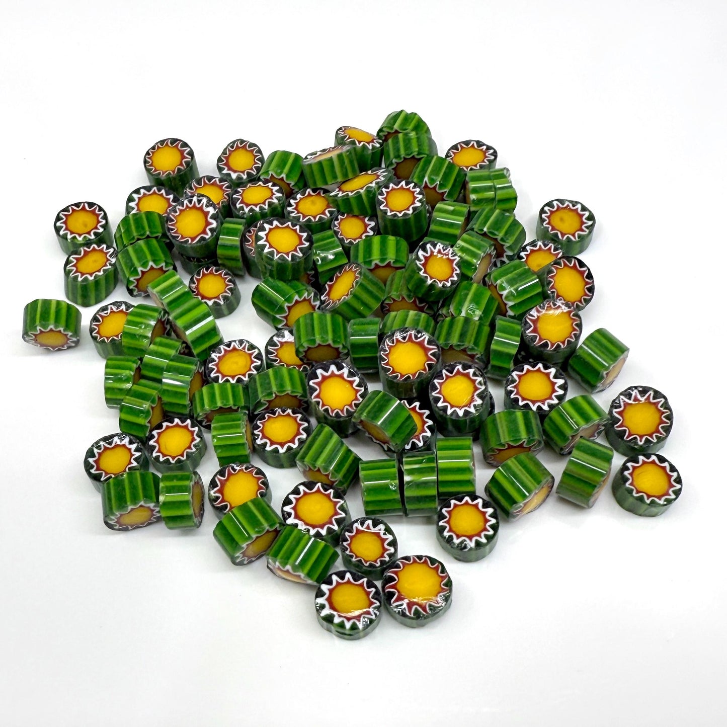 Glass Murrini – 1oz (28g) | COE 104 | Lampwork, Enameling, Fusing, Jewelry Supplies - M621 - between 90-140 pcs 5-6mm