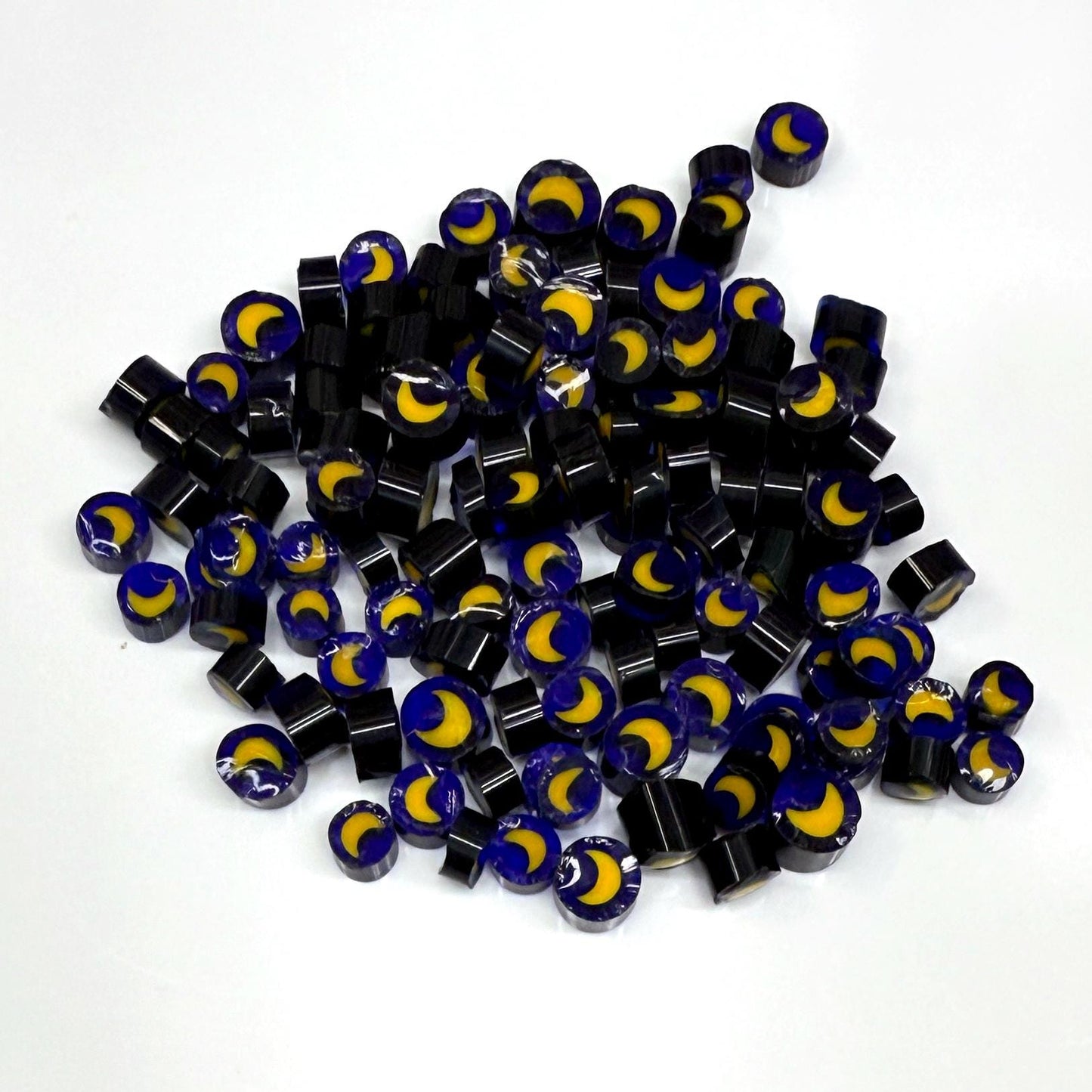 Glass Murrini – 1oz (28g) | COE 104 | Lampwork, Enameling, Fusing, Jewelry Supplies - M629 between 90-140 pcs 5-7mm