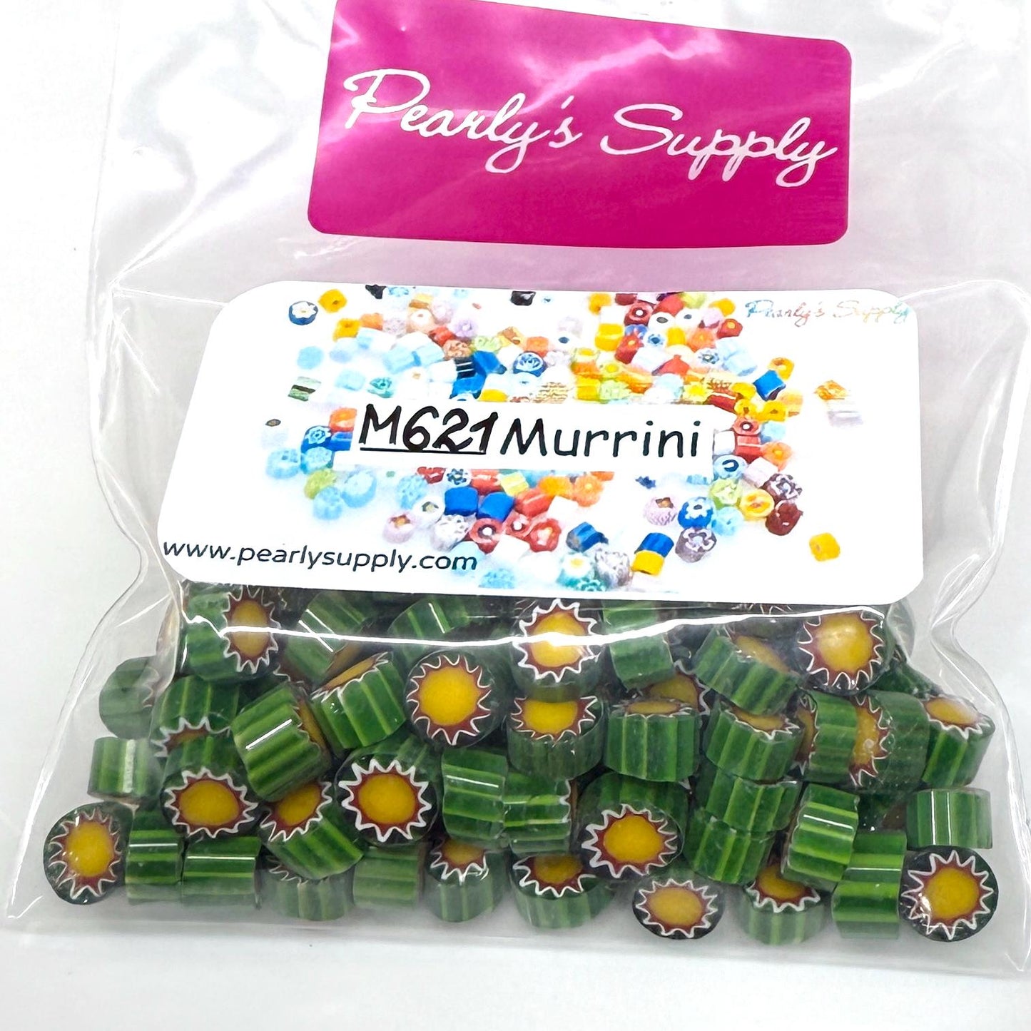 Glass Murrini – 1oz (28g) | COE 104 | Lampwork, Enameling, Fusing, Jewelry Supplies - M621 - between 90-140 pcs 5-6mm