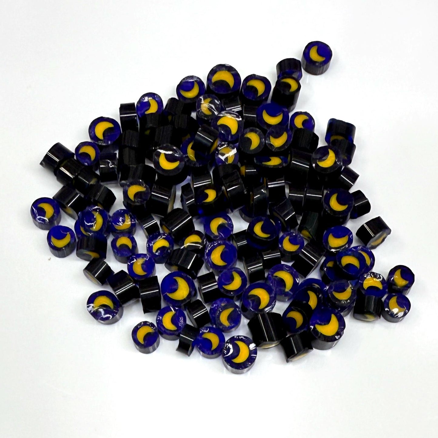 Glass Murrini – 1oz (28g) | COE 104 | Lampwork, Enameling, Fusing, Jewelry Supplies - M629 between 90-140 pcs 5-7mm