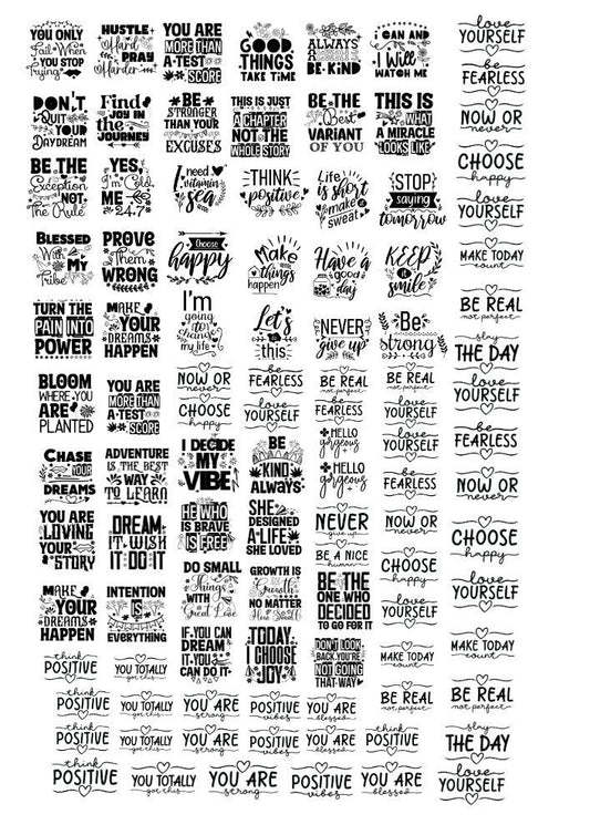 Decals, Motivational quotes, Ceramic decals - Enamel Decal - Fusible Decal - Glass Fusing Decal ~ Waterslide Decal 2106