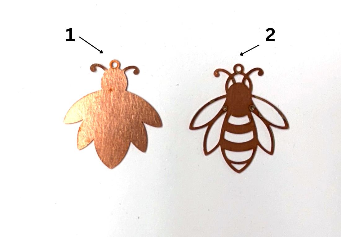 Copper Blanks - 1018# Bee Copper blank, stamped enamel, solid copper, stamping blank, personalized copper blank, raw copper