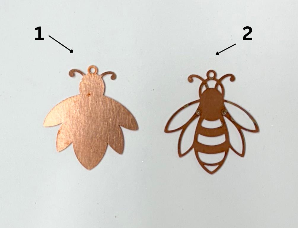Copper Blanks - 1018# Bee Copper blank, stamped enamel, solid copper, stamping blank, personalized copper blank, raw copper