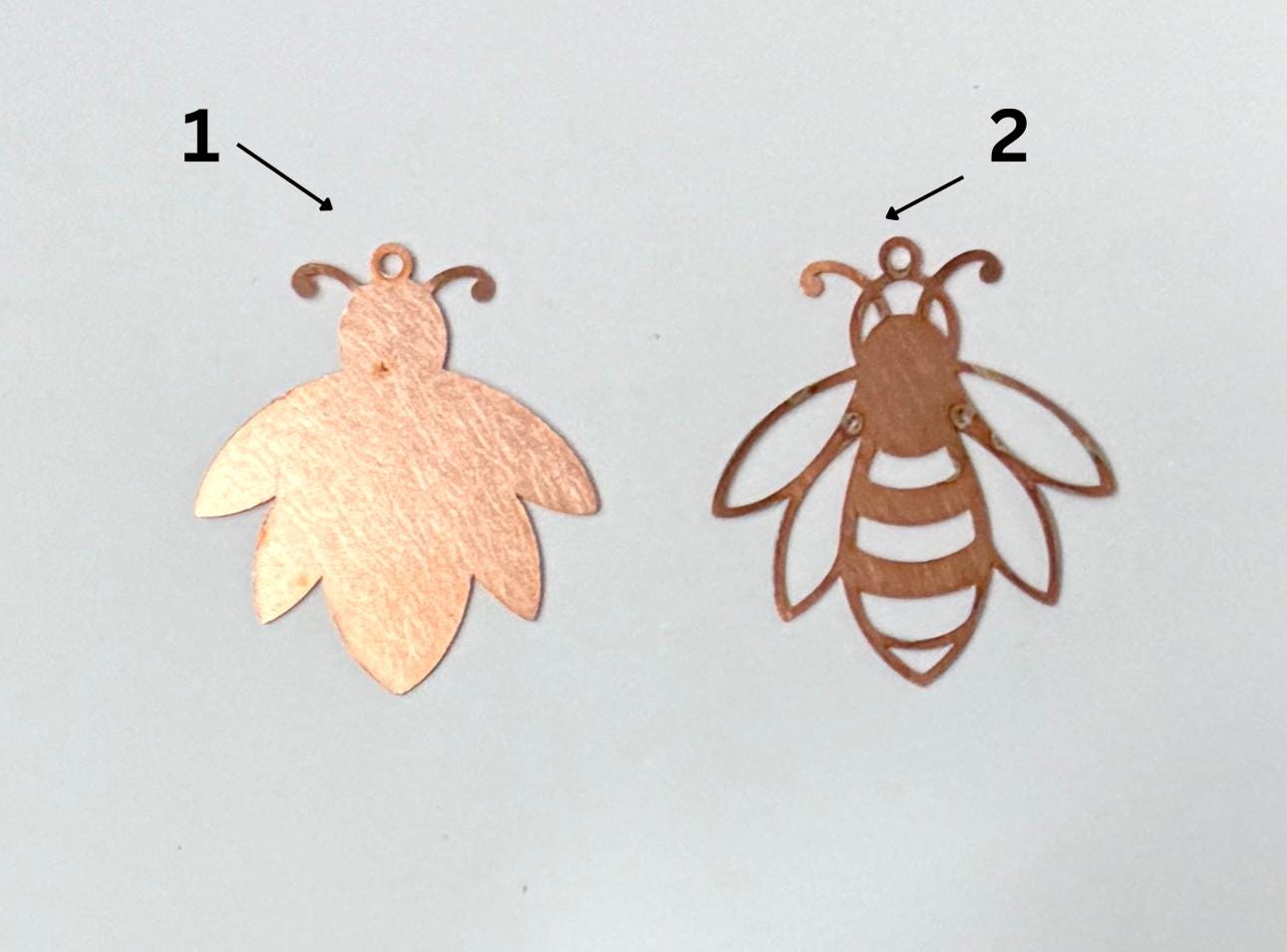 Copper Blanks - 1018# Bee Copper blank, stamped enamel, solid copper, stamping blank, personalized copper blank, raw copper