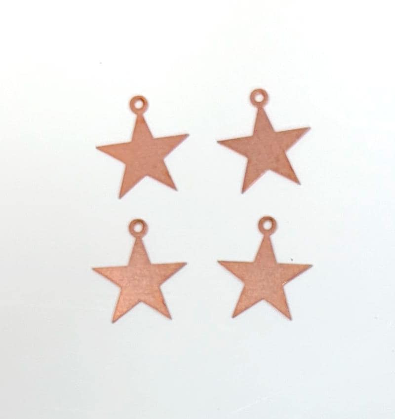 Copper Blanks - 1025# Star Copper blank, stamped solid copper, personalized 24 Gauge, Solid, copper blank, raw copper