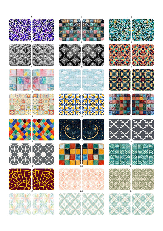 Decals, Tile Ceramic decals - Enamel Decal - Fusible Decal - Glass Fusing Decal ~ Waterslide Decal 10005