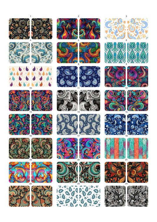 Decals, Paisley Ceramic decals - Enamel Decal - Fusible Decal - Glass Fusing Decal ~ Waterslide Decal 10006