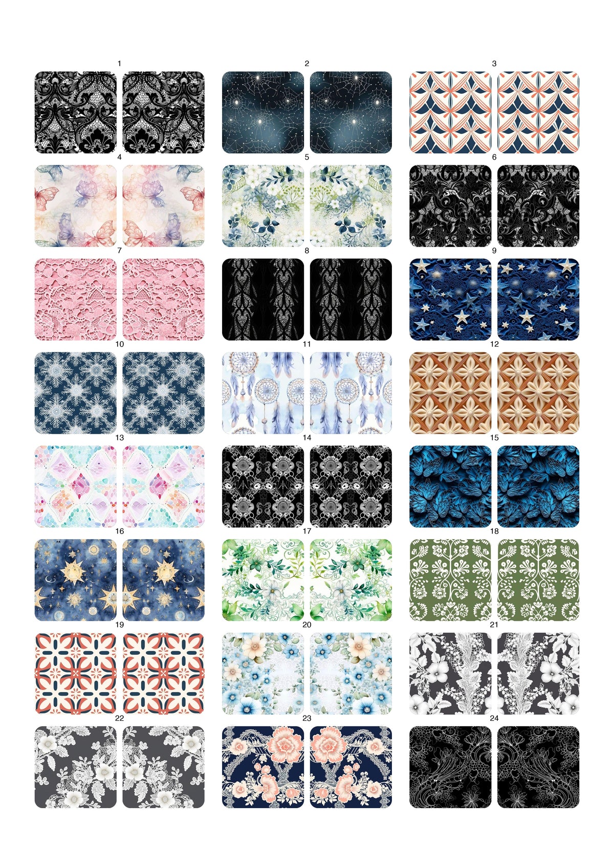 Decals, Lace Ceramic decals - Enamel Decal - Fusible Decal - Glass Fusing Decal ~ Waterslide Decal 10007