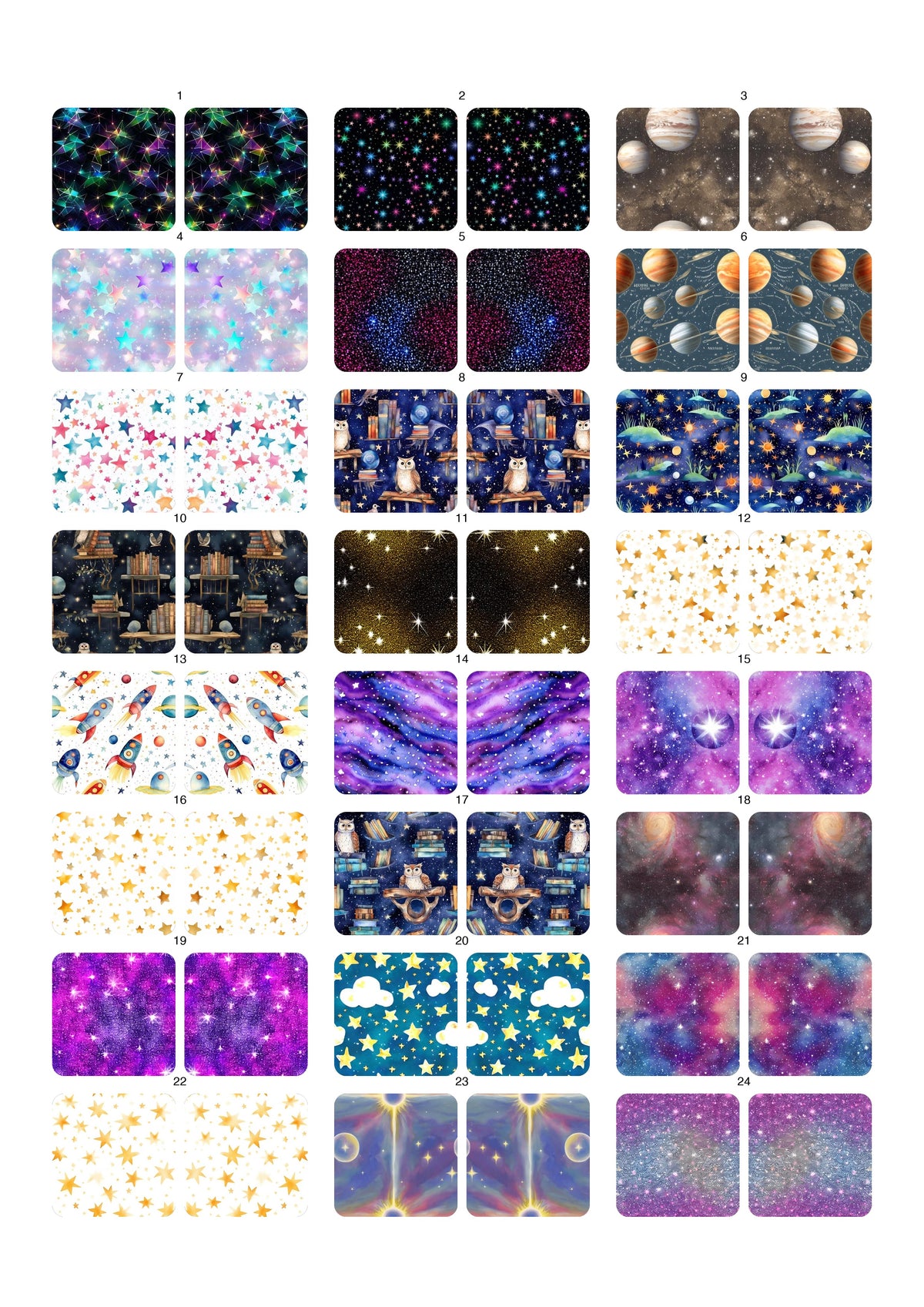 Decals, Celestial Ceramic decals - Enamel Decal - Fusible Decal - Glass Fusing Decal ~ Waterslide Decal 10010