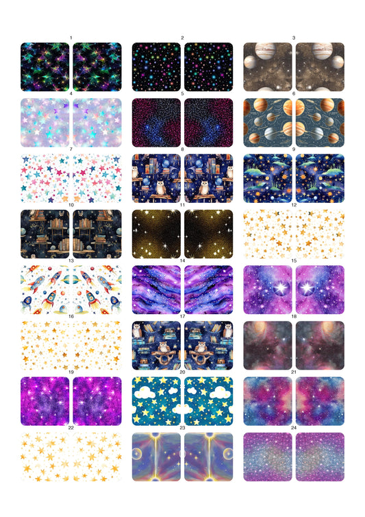 Decals, Celestial Ceramic decals - Enamel Decal - Fusible Decal - Glass Fusing Decal ~ Waterslide Decal 10010
