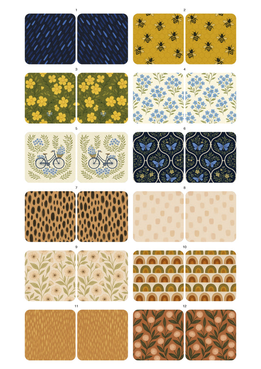 Decals, Botanic Harmony Ceramic decals - Enamel Decal - Fusible Decal - Glass Fusing Decal ~ Waterslide Decal 10011