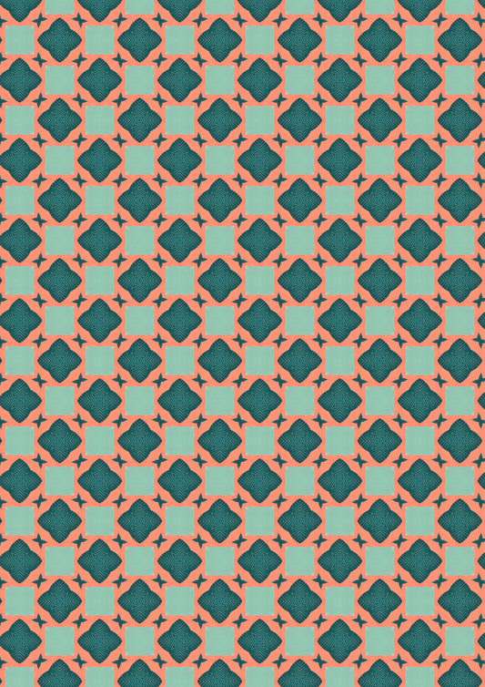 Decals, Coral Sage Lattice Background Ceramic decals - Enamel Decal - Fusible Decal - Glass Fusing Decal ~ Waterslide Decal 10019