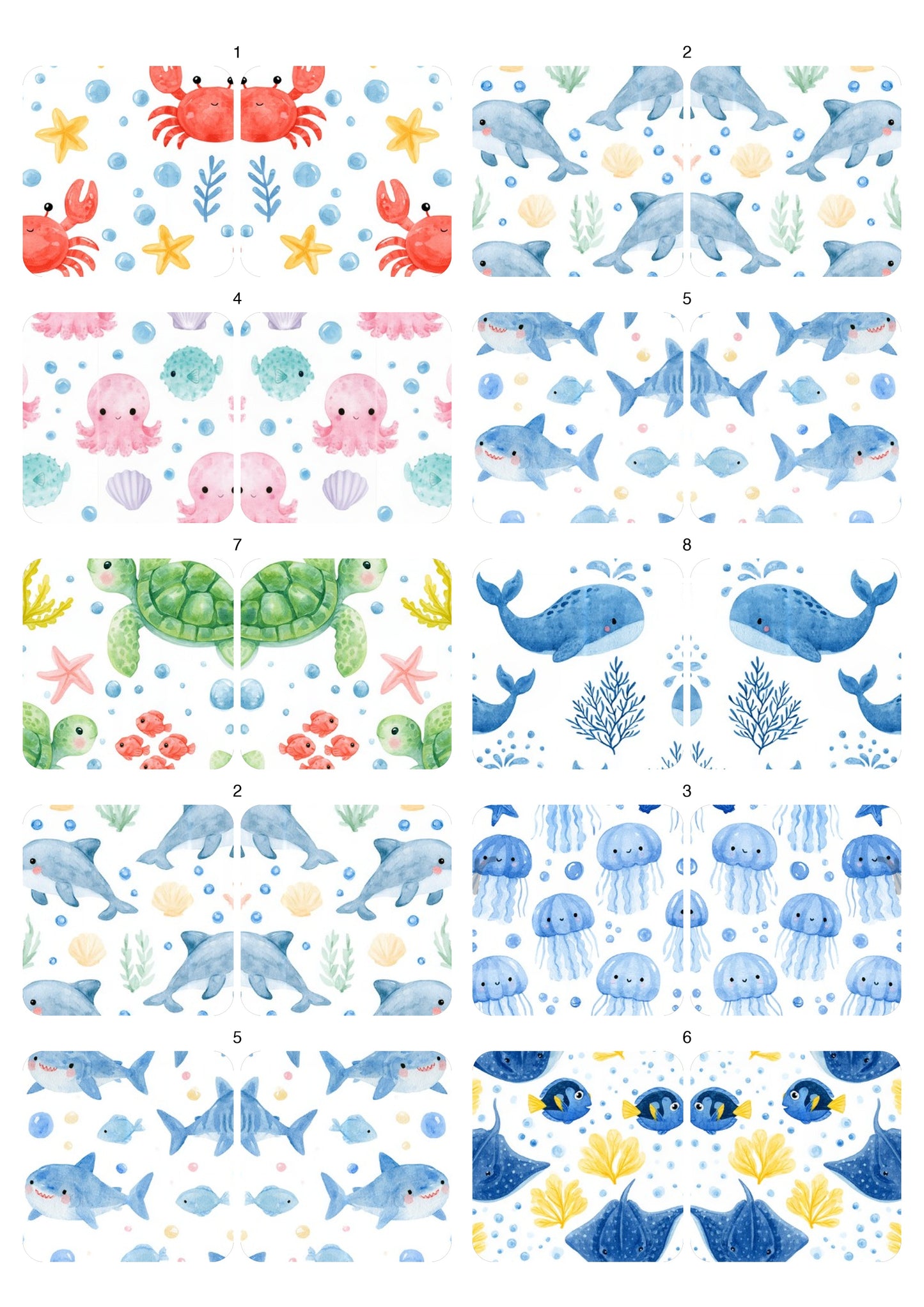 Decals, Ocean Ceramic decals - Enamel Decal - Fusible Decal - Glass Fusing Decal ~ Waterslide Decal 10024