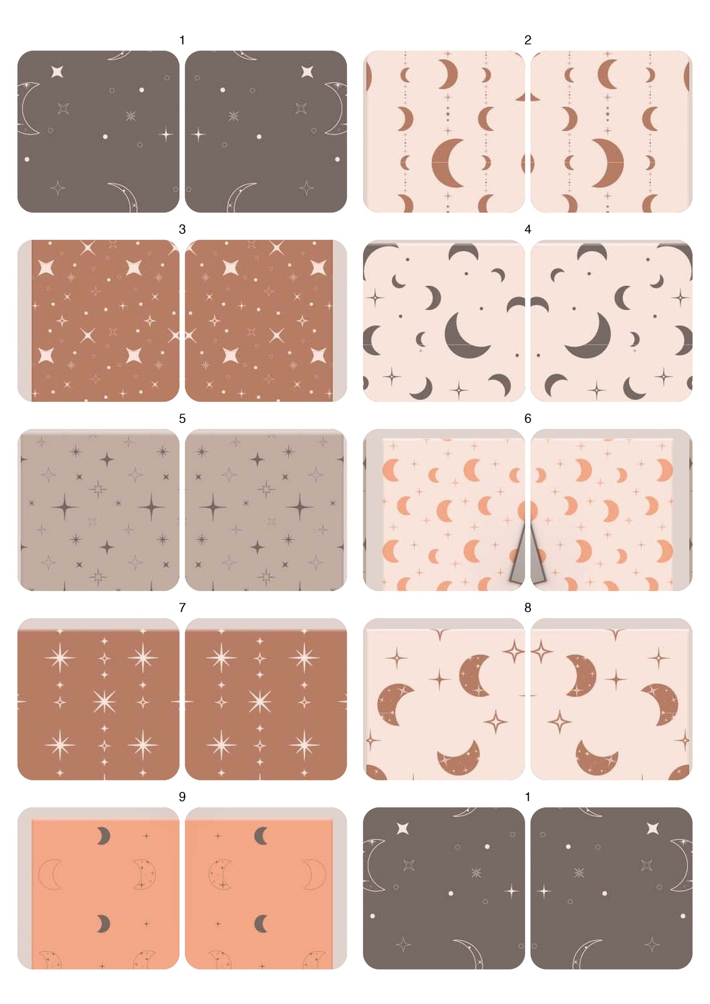 Decals, Moon and Stars Ceramic decals - Enamel Decal - Fusible Decal - Glass Fusing Decal ~ Waterslide Decal 10027