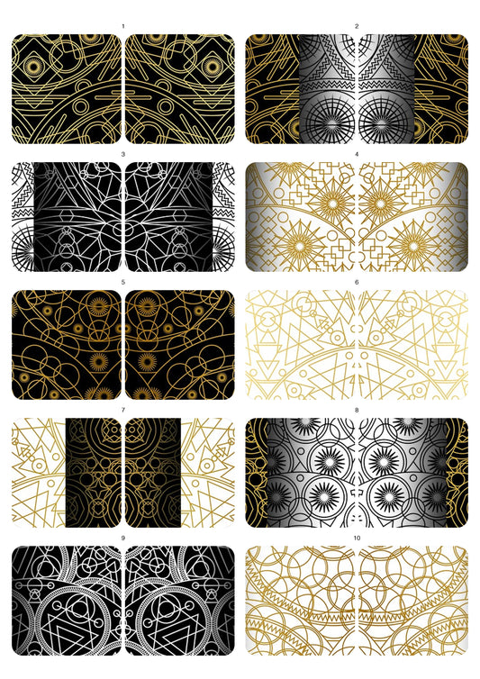 Decals, Mandala Ceramic decals - Enamel Decal - Fusible Decal - Glass Fusing Decal ~ Waterslide Decal 10030