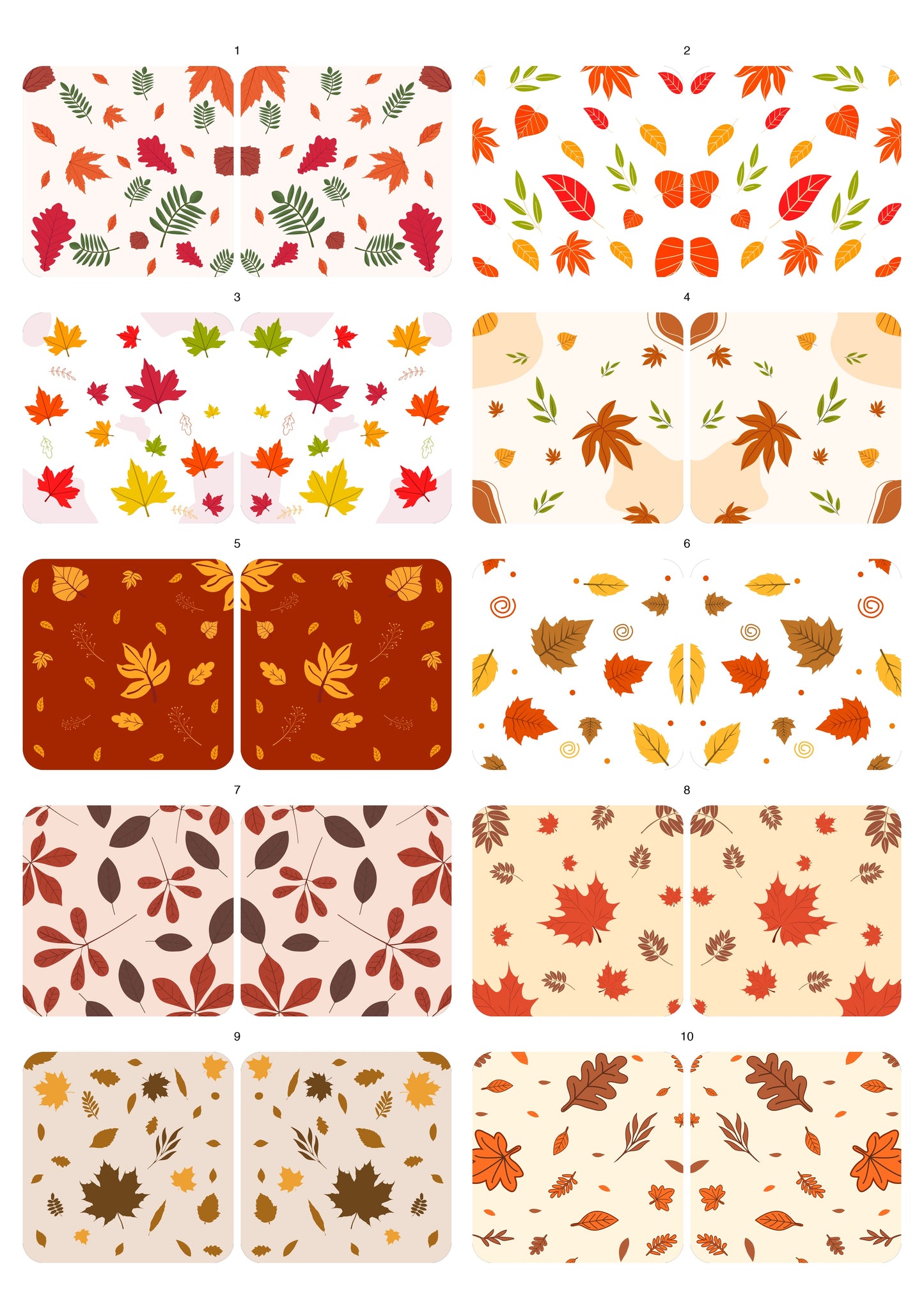 Decals, Autumn Leaves Ceramic decals - Enamel Decal - Fusible Decal - Glass Fusing Decal ~ Waterslide Decal 10031