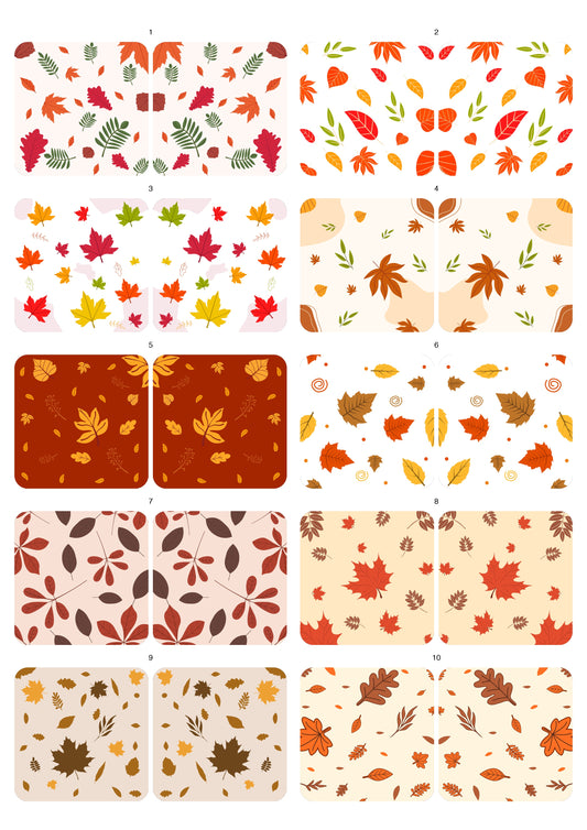 Decals, Autumn Leaves Ceramic decals - Enamel Decal - Fusible Decal - Glass Fusing Decal ~ Waterslide Decal 10031