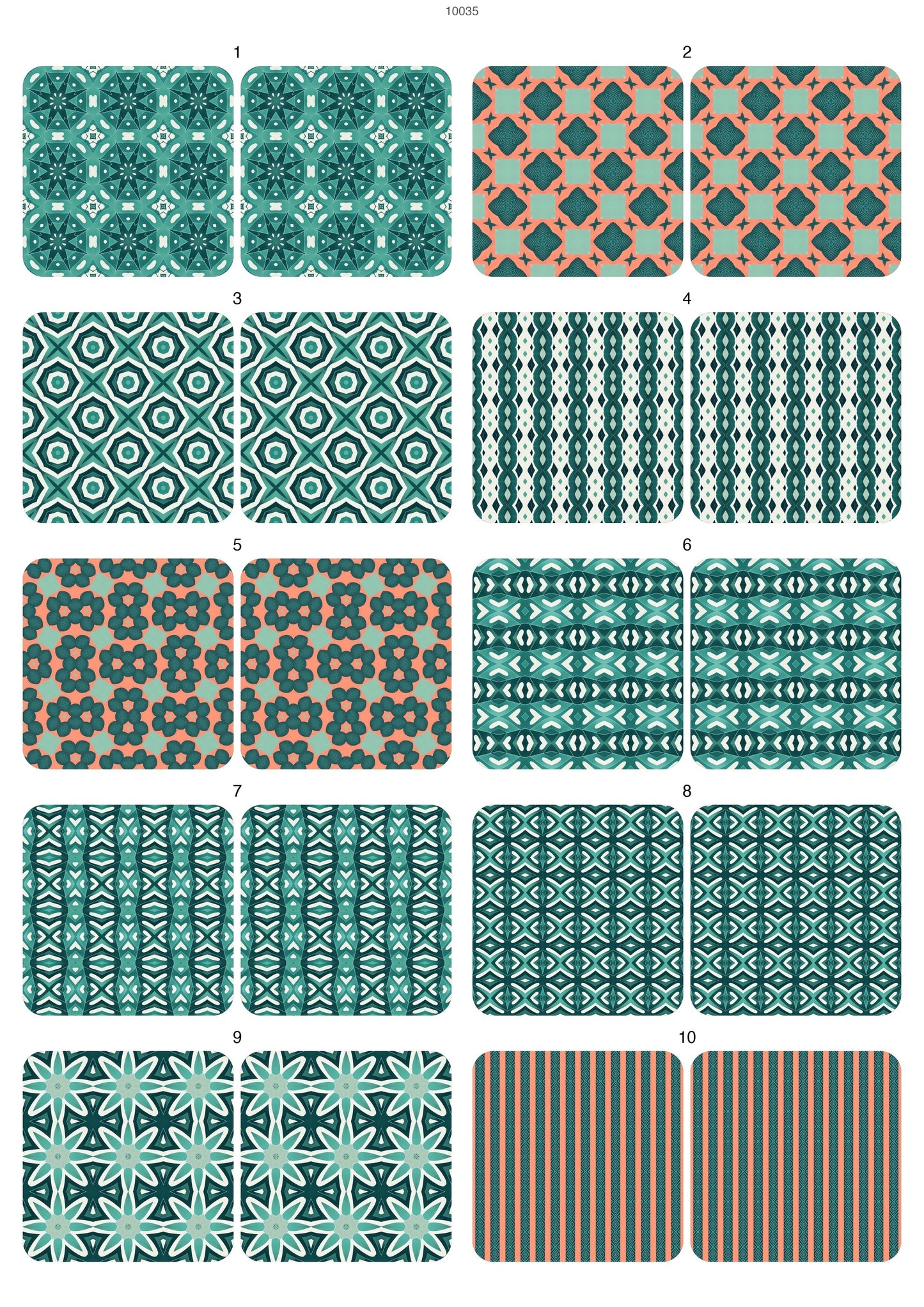 Decals, Teal Tile Ceramic decals - Enamel Decal - Fusible Decal - Glass Fusing Decal ~ Waterslide Decal 10035