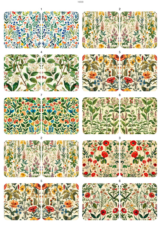 Vintage Botanical Waterslide Decal - Ceramic, Enamel & Glass Fusing Overglaze Decal Sheet 10039