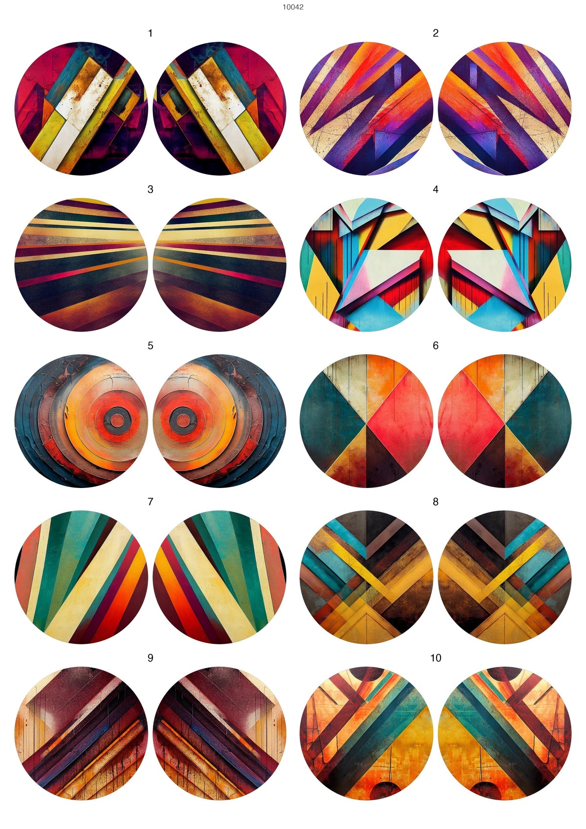 Decals, Abstract Geometric Ceramic decals - Enamel Decal - Fusible Decal - Glass Fusing Decal ~ Waterslide Decal 10042