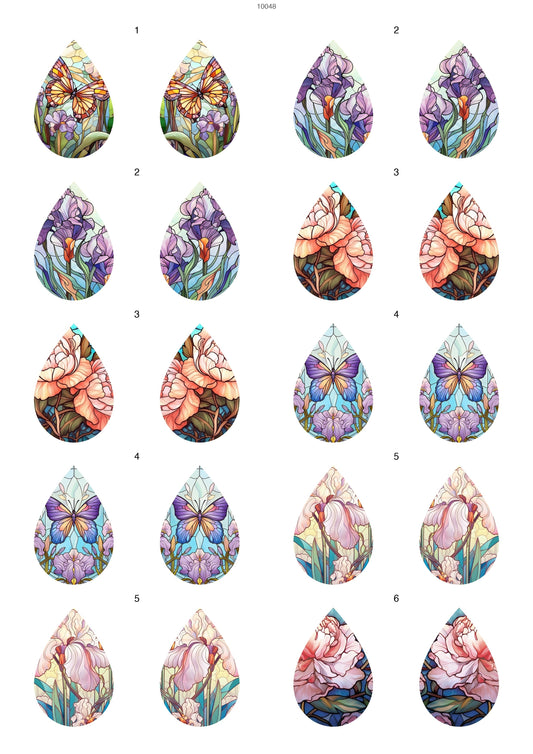 Stained Waterslide Decal - Ceramic, Enamel & Glass Fusing Overglaze Decal Sheet 10048