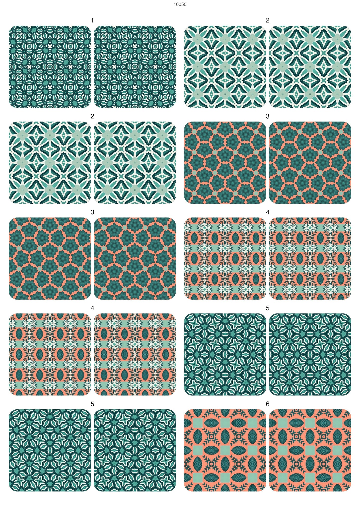 Decals, Teal Tile Two Ceramic decals - Enamel Decal - Fusible Decal - Glass Fusing Decal ~ Waterslide Decal 10050