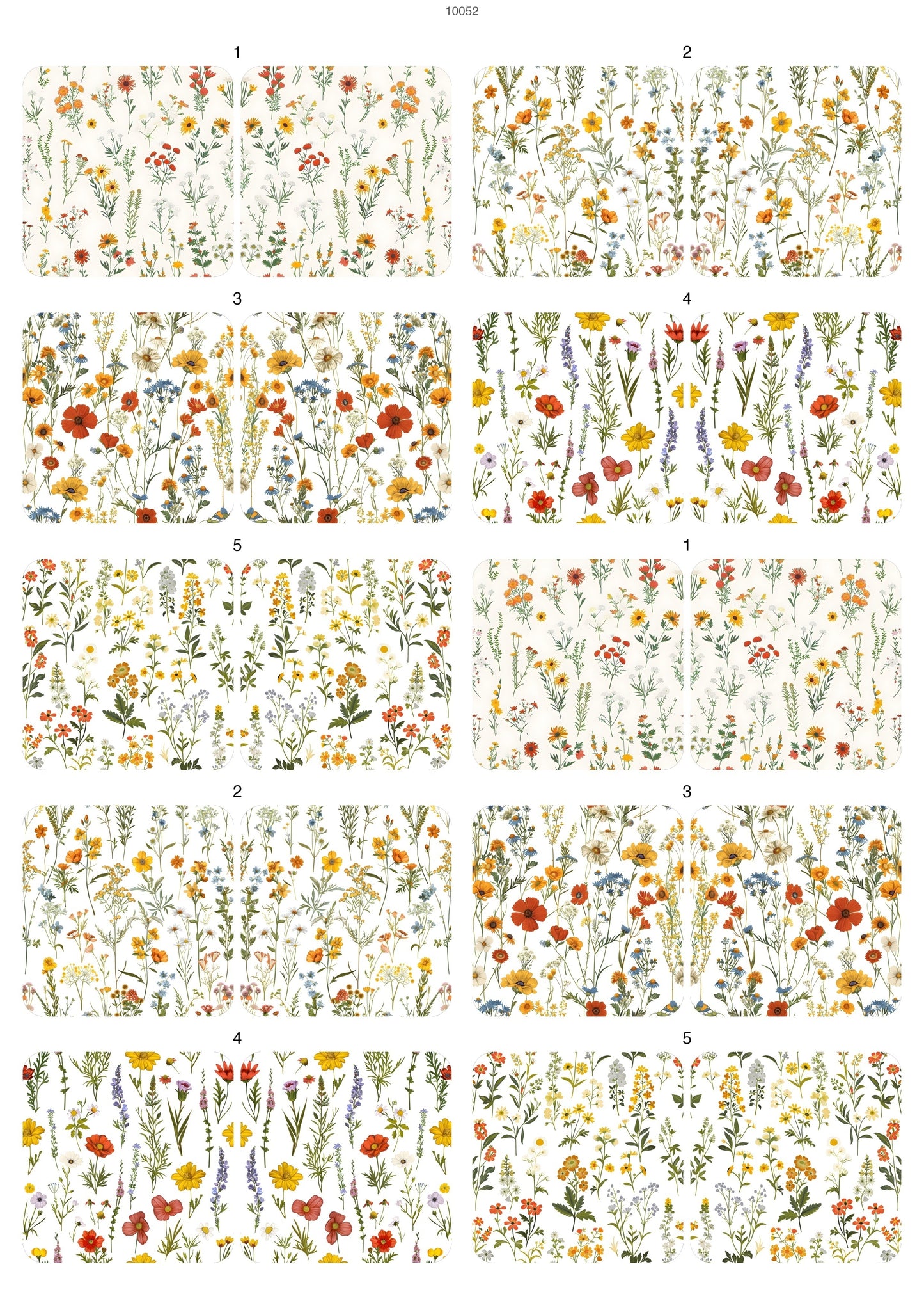 Decals, Wildflower Meadow Two Ceramic decals - Enamel Decal - Fusible Decal - Glass Fusing Decal ~ Waterslide Decal 10052