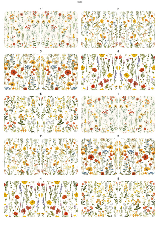 Wildflower Meadow Two Waterslide Decal - Ceramic, Enamel & Glass Fusing Overglaze Decal Sheet 10052