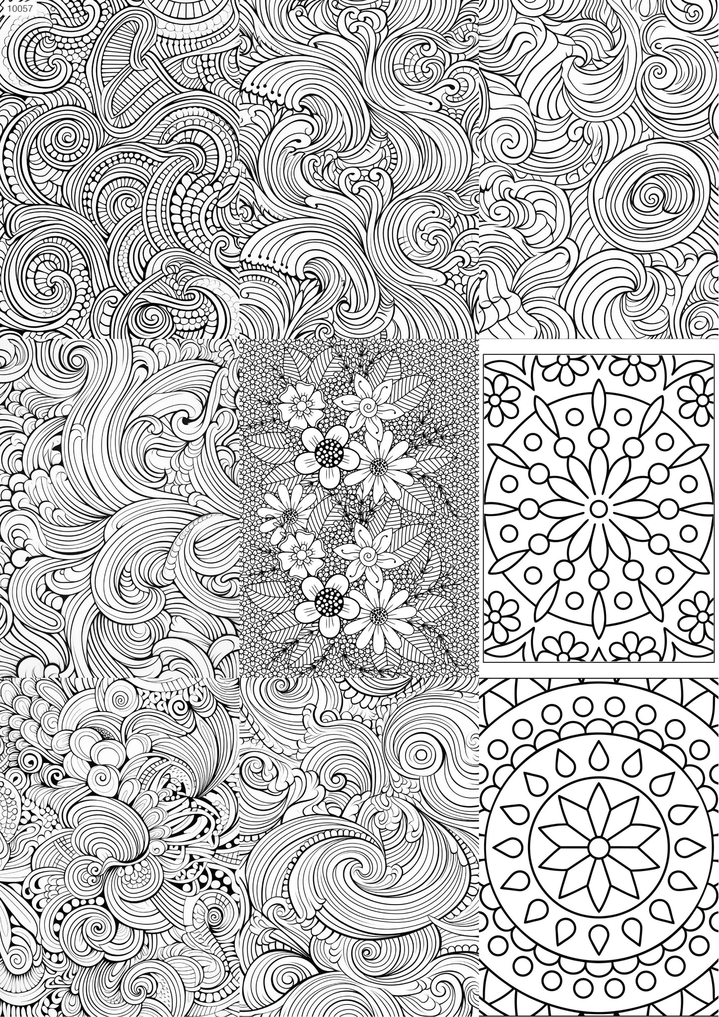 Decals, Zentangle Pattern Ceramic decals - Enamel Decal - Fusible Decal - Glass Fusing Decal ~ Waterslide Decal 10057