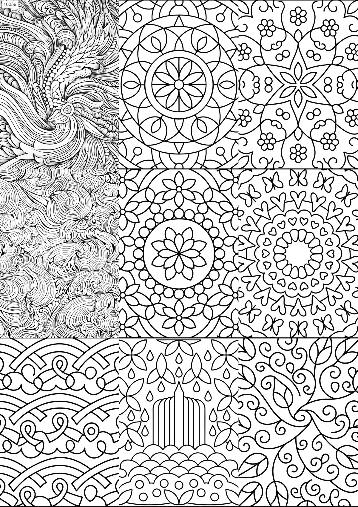 Decals, Zentangle Paisley Ceramic decals - Enamel Decal - Fusible Decal - Glass Fusing Decal ~ Waterslide Decal 10059