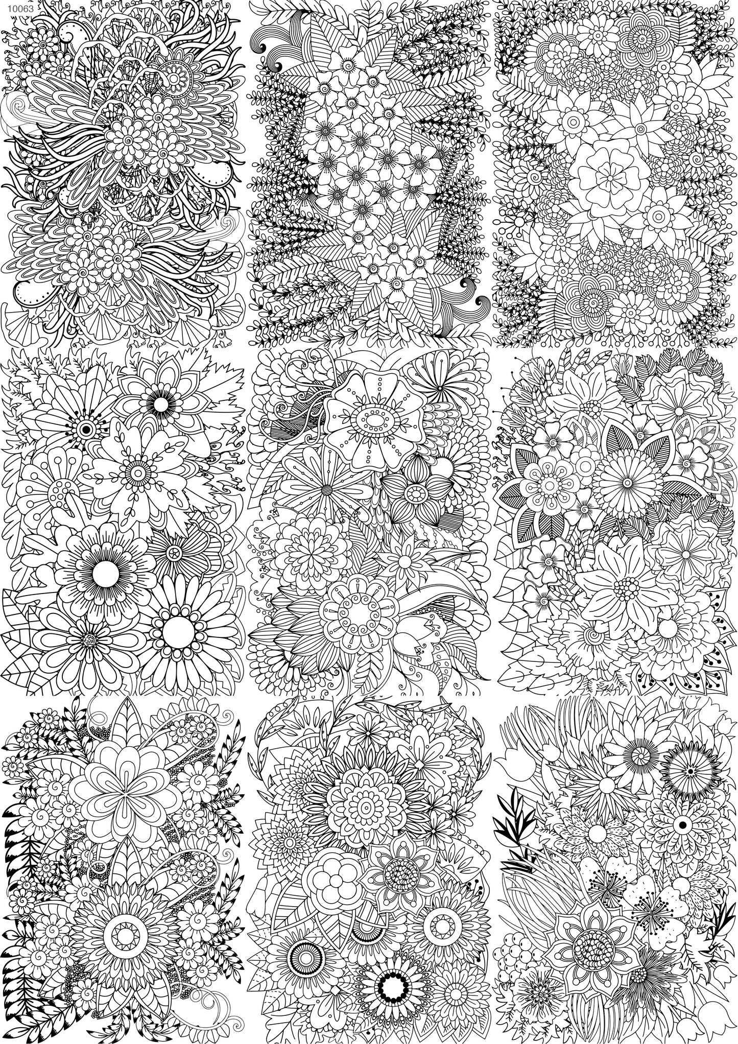 Decals, Zentangle Abstract Ceramic decals - Enamel Decal - Fusible Decal - Glass Fusing Decal ~ Waterslide Decal 10063