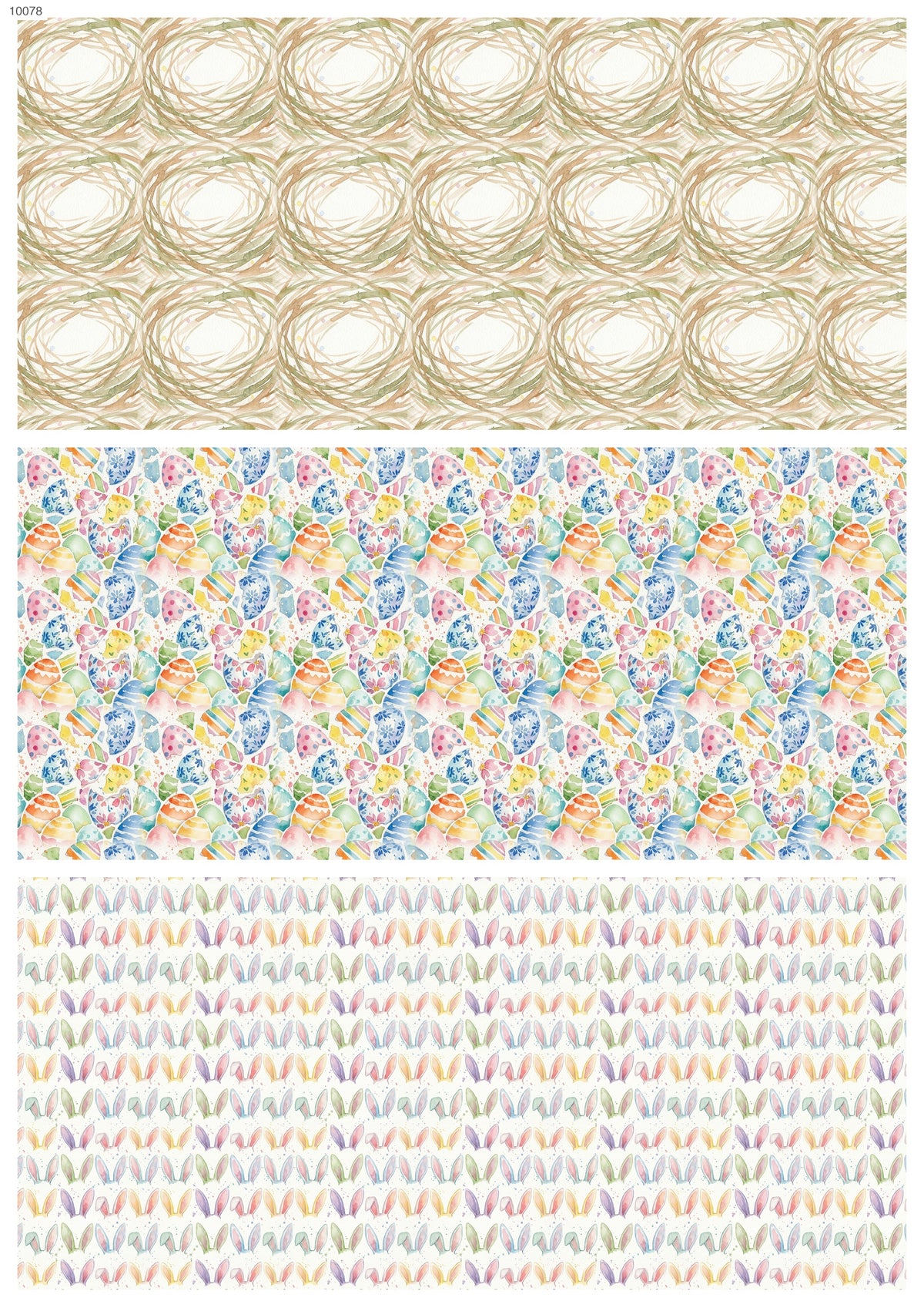 Decals, Easter Pattern Panels Ceramic decals - Enamel Decal - Fusible Decal - Glass Fusing Decal ~ Waterslide Decal 10078