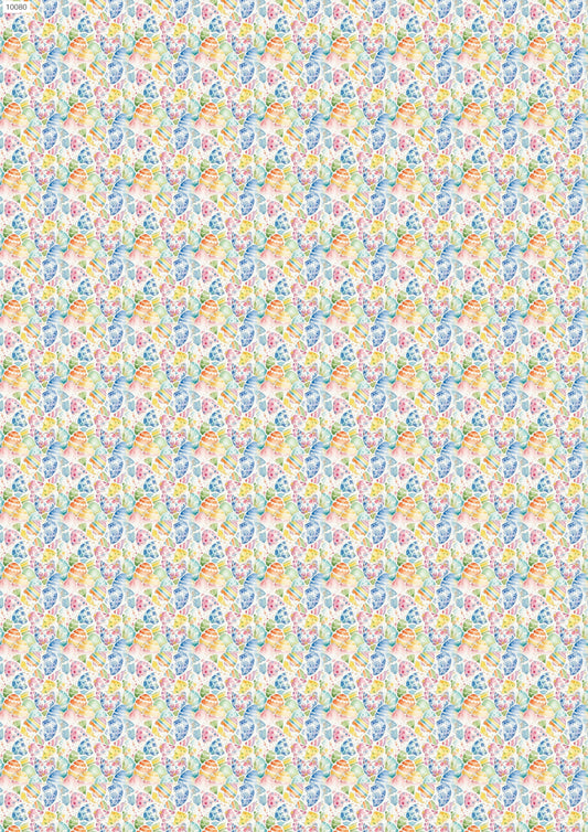 Easter Eggs Small Print Waterslide Decal - Ceramic, Enamel & Glass Fusing Overglaze Decal Sheet 10080