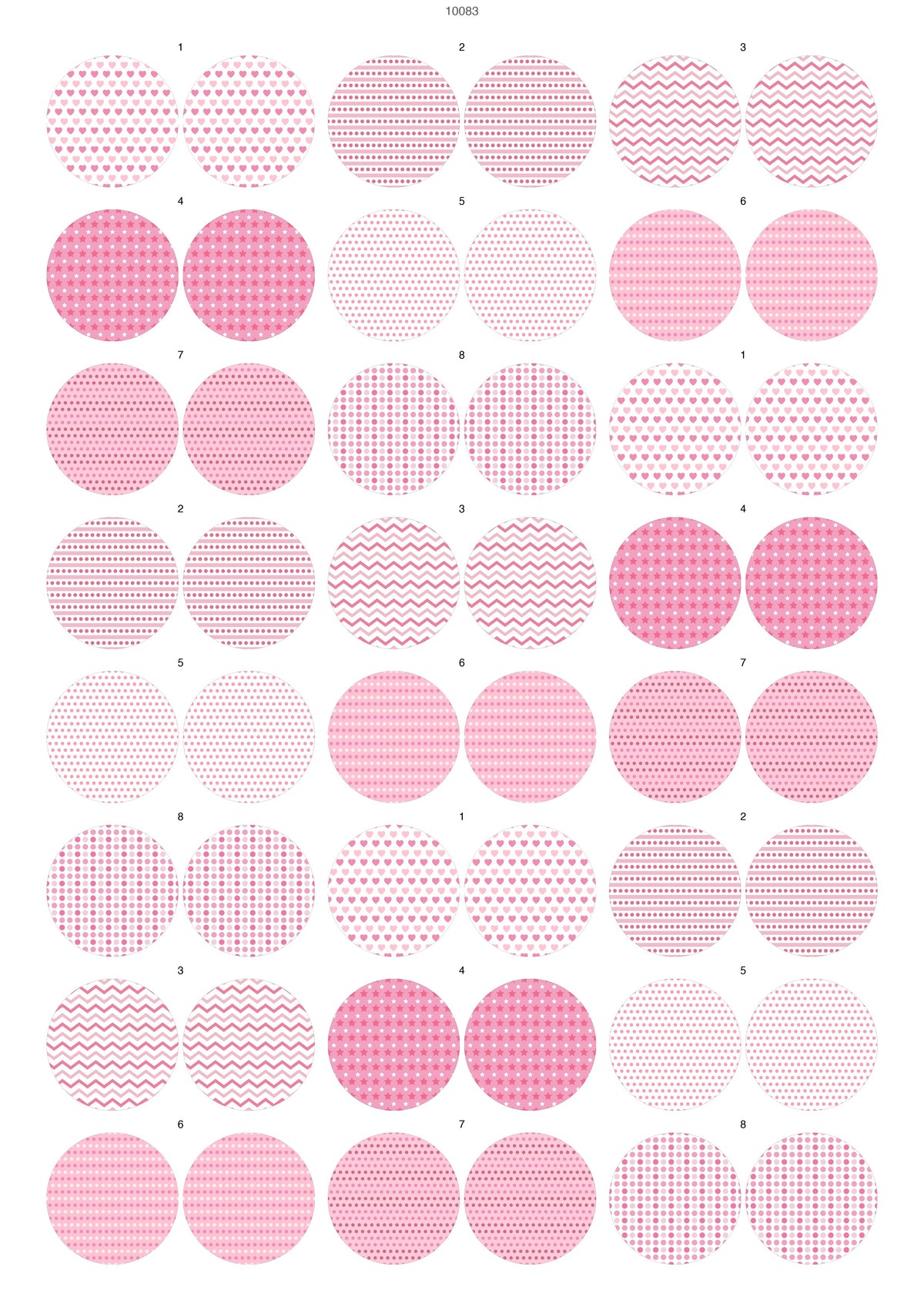 Decals, Valentine Pink Dots Ceramic decals - Enamel Decal - Fusible Decal - Glass Fusing Decal ~ Waterslide Decal 10083