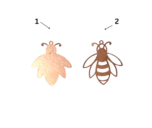 Copper Blanks - 1018# Bee Copper blank, stamped enamel, solid copper,  stamping blank, personalized  copper blank, raw copper