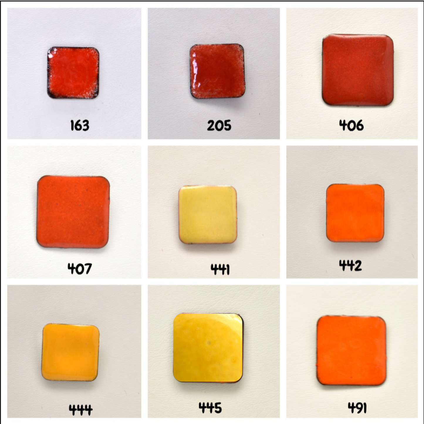 Pearly's Enamel Powder Red/Orange/Yellow 3oz. (85gr.) Great for torch/kiln/Cloisonné and Wet Packing Enameling