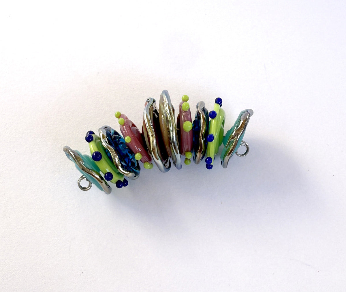 Pearly's handmade lampwork disc beads